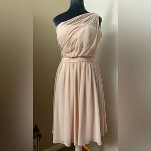 Bill Levkoff Pink One Shoulder Dress Size 10
